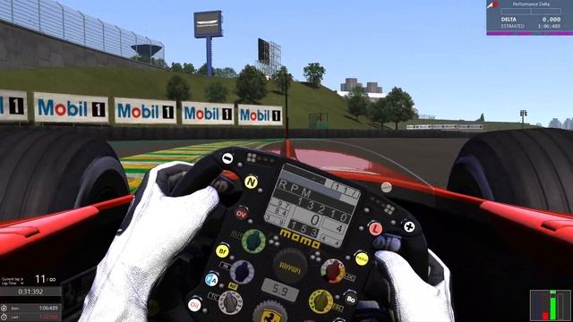 Assetto Corsa - Ferrari F2004 - Interlagos World Record 1:06.455 (No Assists)