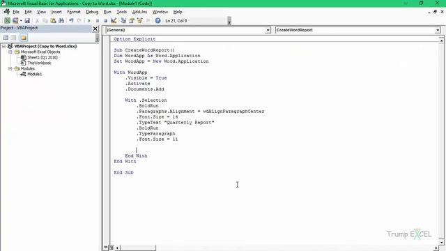 Free Excel VBA Course #35 - Creating Word Reports Using VBA смотреть онлайн