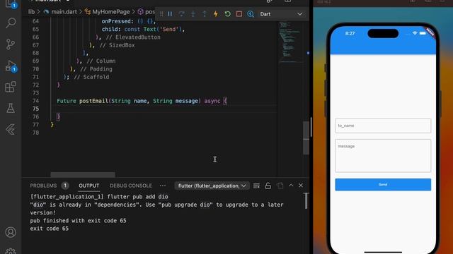 Flutter Dio. Email JS. Отправка писем из приложения смотреть онлайн