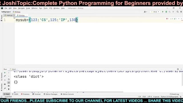 Dictionary Data Type in Python смотреть онлайн