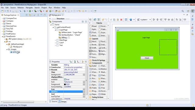 Lesson 3.Java Eclipse Window Builder add Image on JLabel смотреть онлайн