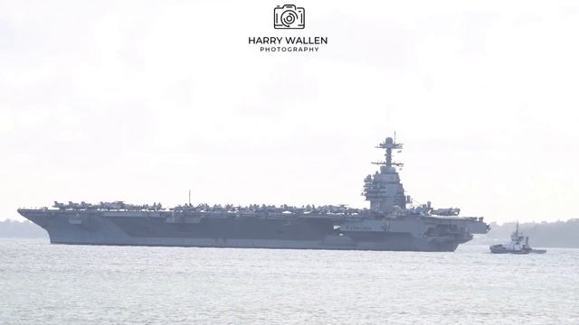 USS Gerald R. Ford Departing Portsmouth today смотреть онлайн