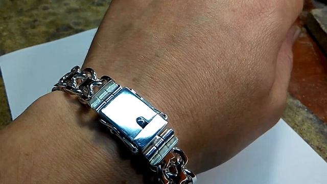 Браслет из серебра ручной работы двойной якорь, замок коробочка. Видеообзор смотреть онлайн