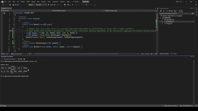 C# Bucket Sort Algorithm смотреть онлайн