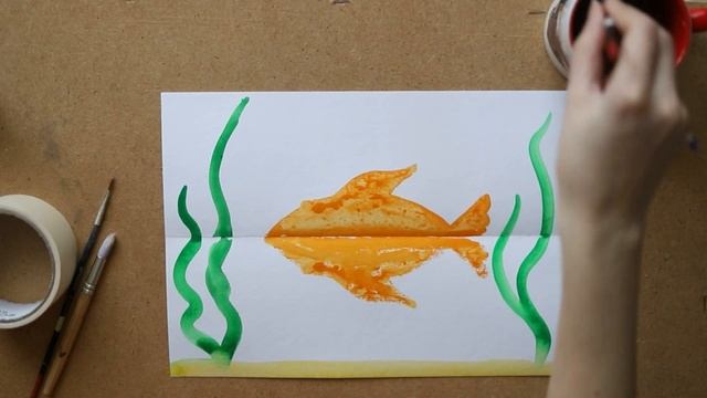 Рисуем с детьми. Монотипия "Рыбка" смотреть онлайн