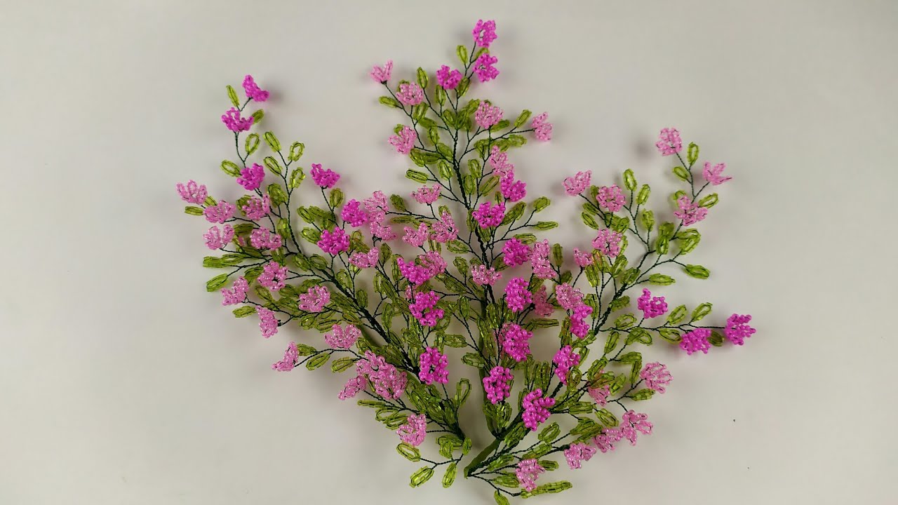 Цветы из бисера. 1 часть. Куфея из бисера, на бутылке. Мастер класс. Пошаговый МК для начинающих. смотреть онлайн