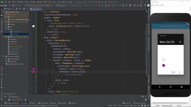 Flutter - Customizing The Colors Of Your DatePicker смотреть онлайн