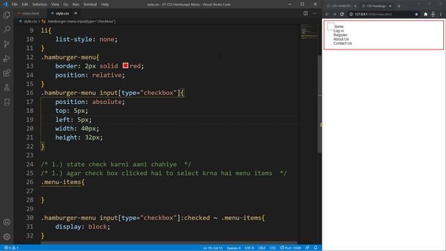 CSS hamburger menu [Hindi] смотреть онлайн