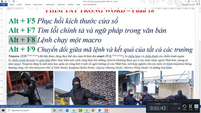 Tin học Cấp tốc: PHÍM TẮT TRONG WORD THÔNG DỤNG NHẤT NTN - Phần 18 - Đam mê Tin học смотреть онлайн