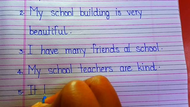 10 Line Essay on My school in English | 10 Lines on My School | Essay on My School смотреть онлайн