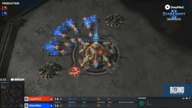 The First Match of Deepmind Starcraft 2: AlphaStar (AI) vs TLO смотреть онлайн