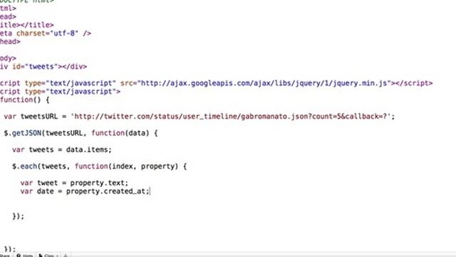 Parsing di un feed JSON di Twitter con jQuery смотреть онлайн