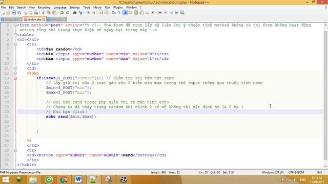 Học lập trình web php cơ bản: Random trong php. смотреть онлайн