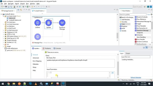 Mulesoft 4.2 - Anypoint Studio - How to update records in a database table in mule esb смотреть онлайн