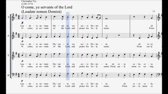 Christopher Tye - O Come ye servants of the Lord - (Spartito per Contralto) смотреть онлайн