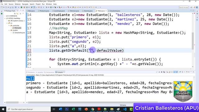 Listas Map y HashMap con Objetos en Java смотреть онлайн