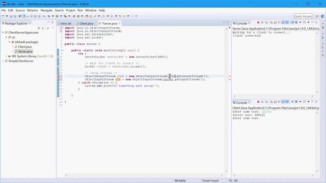 Client Server Sockets App in Java - Part 2/2 смотреть онлайн