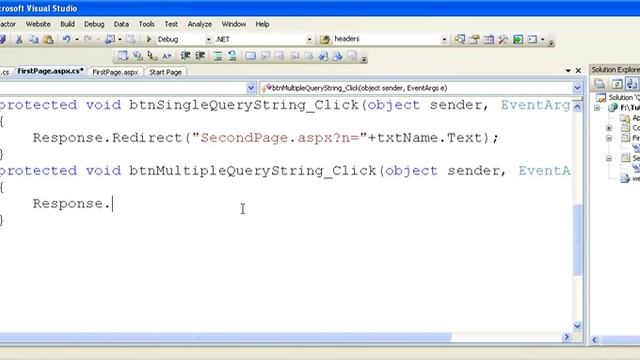 ASP.NET Tutorial for beginners - passing data using query strings смотреть онлайн
