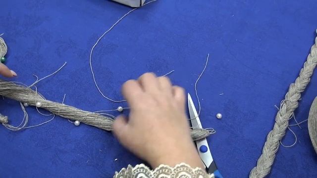 Мастер-класс "Украшение из льняной нити". смотреть онлайн