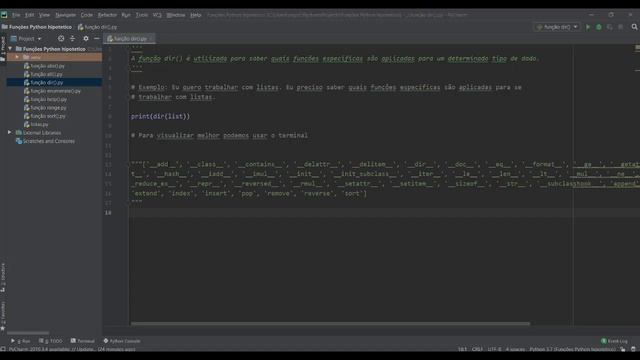 Função Python dir() смотреть онлайн