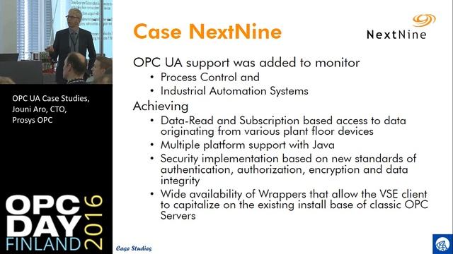 OPC UA Case Studies, Jouni Aro, CTO, Prosys OPC смотреть онлайн