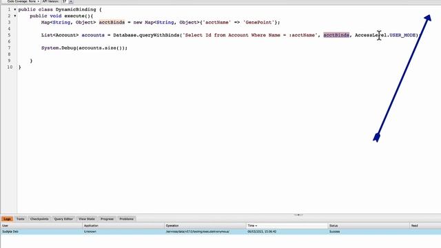 Binding Variables in Dynamic SOQL Query in Salesforce смотреть онлайн