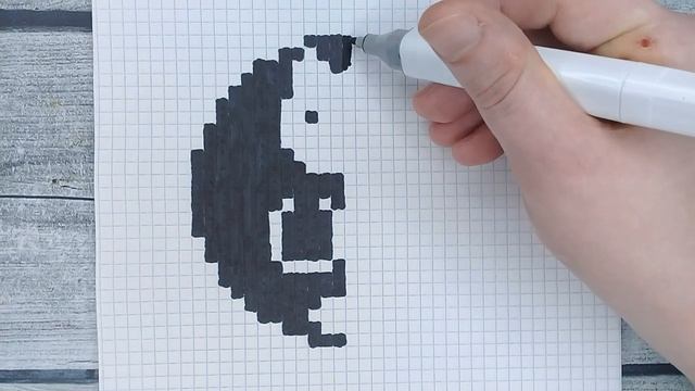 Как рисовать по клеточкам - КОТИКА И СОБАЧКУ ☯ Инь-Янь / Рисунки по клеточкам на тетрадный лист А4 смотреть онлайн