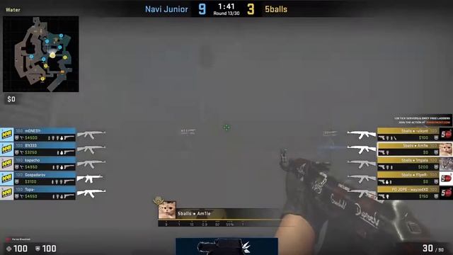 Команда m0nesY Navi junior против команды 1mpala 5balls. Кто победит?! смотреть онлайн