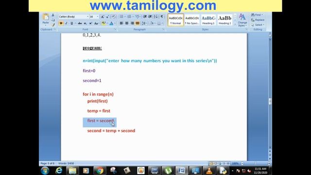 GE8151 Python Fibonacci Tamil | Python Fibonacci program in Tamil | Fibonacci series python Tamil смотреть онлайн