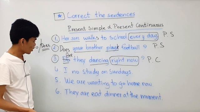 Correct Mistakes - Present Simple and Present Continuous смотреть онлайн