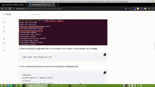Fix Error Can't connect to local MySQL server through socket '/var/run/mysqld/mysqld.sock' (2) смотреть онлайн