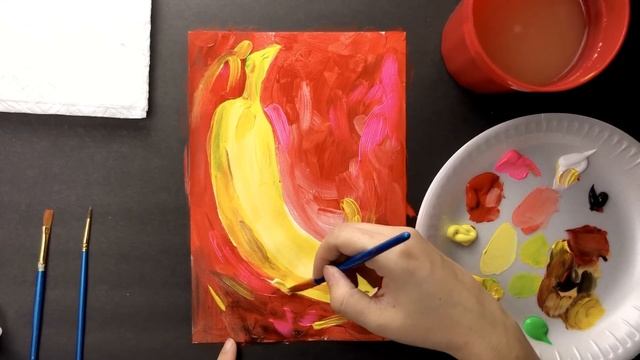 БАНАН • Как нарисовать банан • Рисование для начинающих • Рисование для детей и взрослых смотреть онлайн