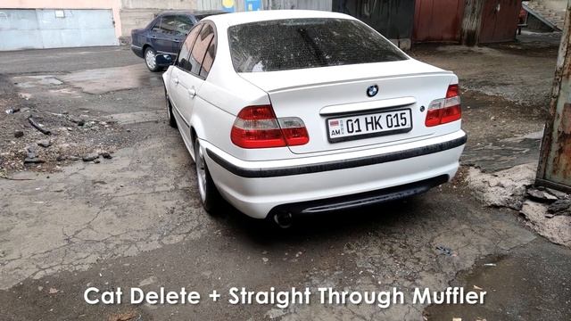 BMW E46 318i - Exhaust Sound (stock Muffler Delete)