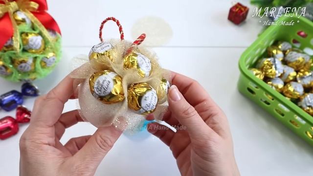 БОЛЬШИЕ ШАРЫ из Конфет. Сладкие подарки на Новый год и Рождество смотреть онлайн
