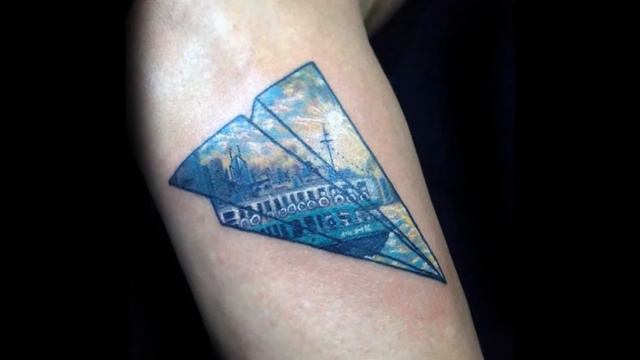 60 Paper Airplane Tattoos For Men смотреть онлайн