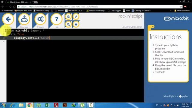 Display Your name on MICRO:BIT using micro python смотреть онлайн