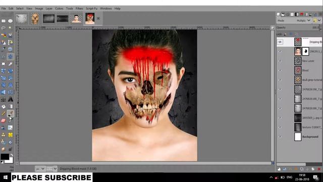 The Skull Lady Photo Manipulation in Gimp смотреть онлайн