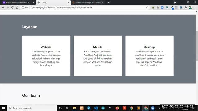 Belajar Membuat Website Company Profile Menggunakan Bootstrap 5 смотреть онлайн