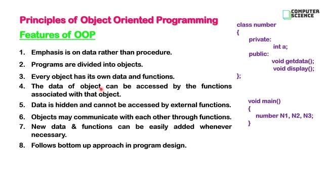 12th Computer Science - I : Chapter 3 : C++ | OOP | Principles of Object Oriented Programming смотреть онлайн
