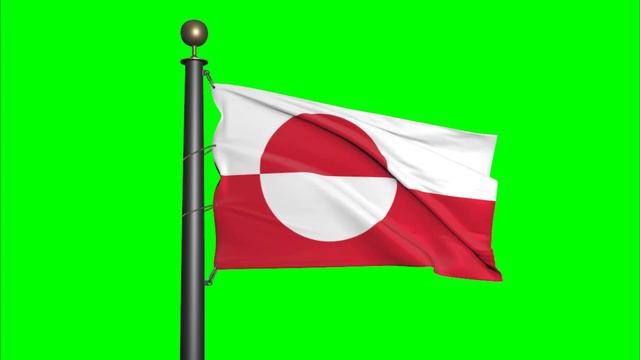 Greenland flag Green Screen Motion background 4K UHD 60fps Royalty Free Flag footage смотреть онлайн
