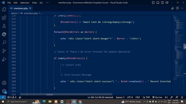 PHP Complete Ecommerce Website | Members Page - Insert Page Part 1 | PART - 21 смотреть онлайн