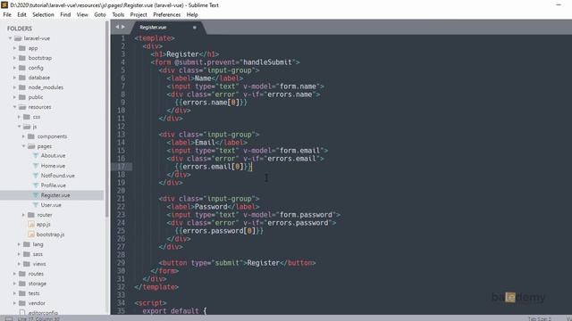 Tutorial Laravel Vue js Indonesia #38 - Show Error Validation смотреть онлайн