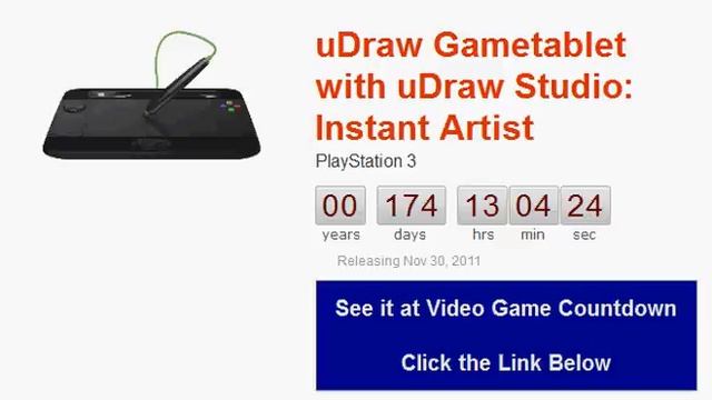 uDraw Gametablet with uDraw Studio Instant Artist PS3 Countdown смотреть онлайн
