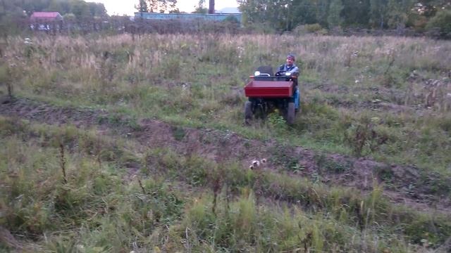 Самодельный минитрактор. Проходимость. Диагоналка. смотреть онлайн