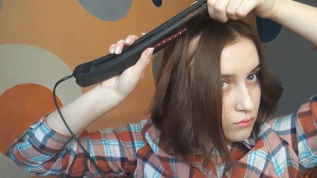 Причёска на каждый день | Локоны на каре? | Укладка утюжком смотреть онлайн