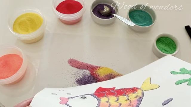 DIY поделка из крупы Мультик поделка из цветной крупы рыбка смотреть онлайн