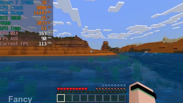 Minecraft - RTX 3050 (8GB) FPS Test (Fancy Settings) смотреть онлайн