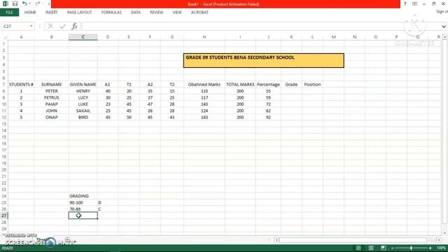 HOW TO GRADE, and RANK STUDENTS MARKS USING WORD EXCEL| 2022 смотреть онлайн