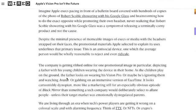 Wired Magazine: Apple's Vision Pro will Flop смотреть онлайн