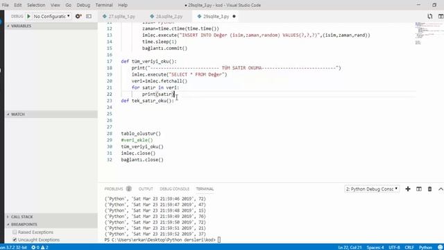 Python Programlama #34 - Sqlite Veritabanı Veri Okuma смотреть онлайн